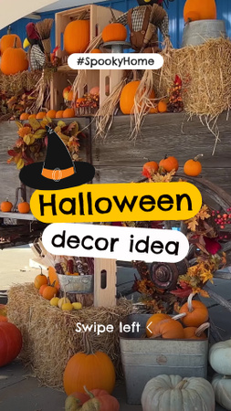 Modèle de visuel Idées de décorations effrayantes pour Halloween - TikTok Video