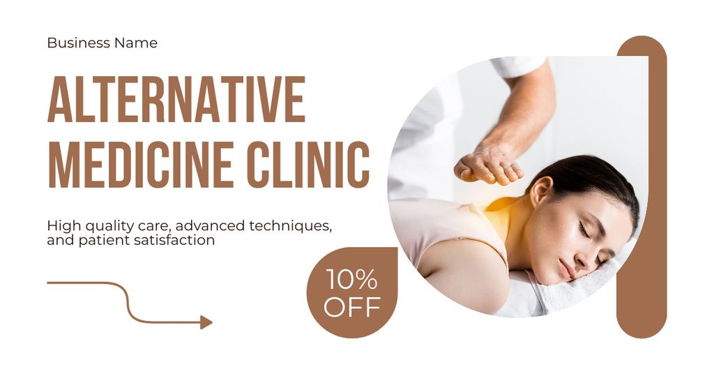 Affordable Alternative Medicine Clinic With Advanced Techniques Facebook AD Modelo de Design