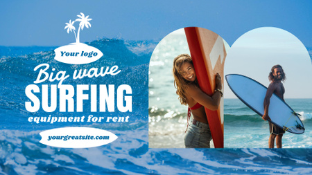 Designvorlage Surfing Coaching Offer für Full HD video