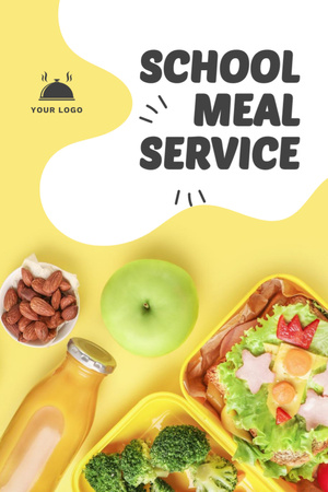 Innovative School Food Service Offer Online Flyer 4x6in Modelo de Design