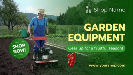 Предложение профессионального садового оборудования для фермеров Full HD video – шаблон для дизайна