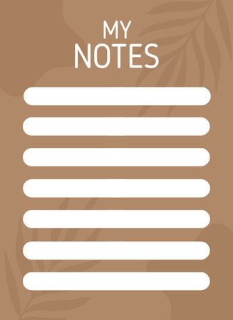 Elegant brown daily Notepad 4x5.5in Design Template