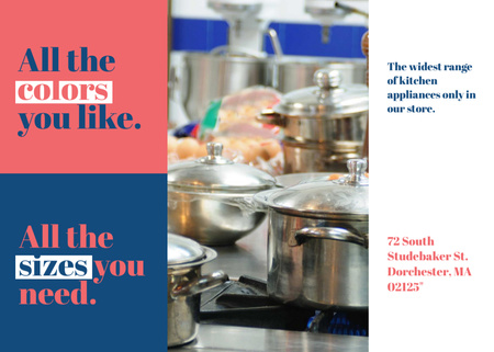 Kitchen appliances store Offer Postcard 5x7in Design Template