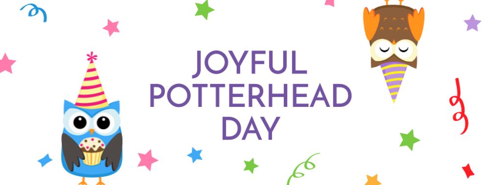 Joyful Potterhead Day Announcement with Owls Facebook cover Πρότυπο σχεδίασης