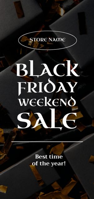 Grand Black Friday Holiday Sale Announcement Flyer DIN Largeデザインテンプレート