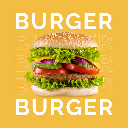 Tasty Fresh Burger Instagram Design Template