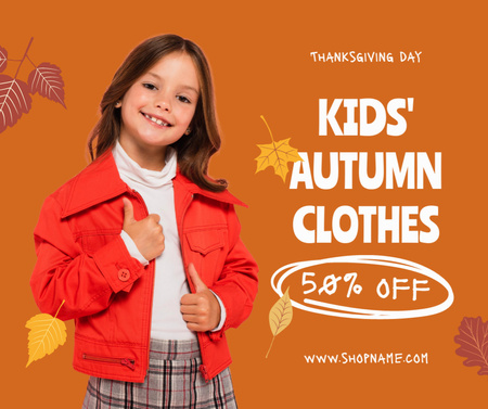 Autumn Clothes on Thanksgiving Facebook – шаблон для дизайну