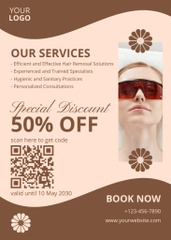 Laser Hair Removal Services for Men and Women on Beige