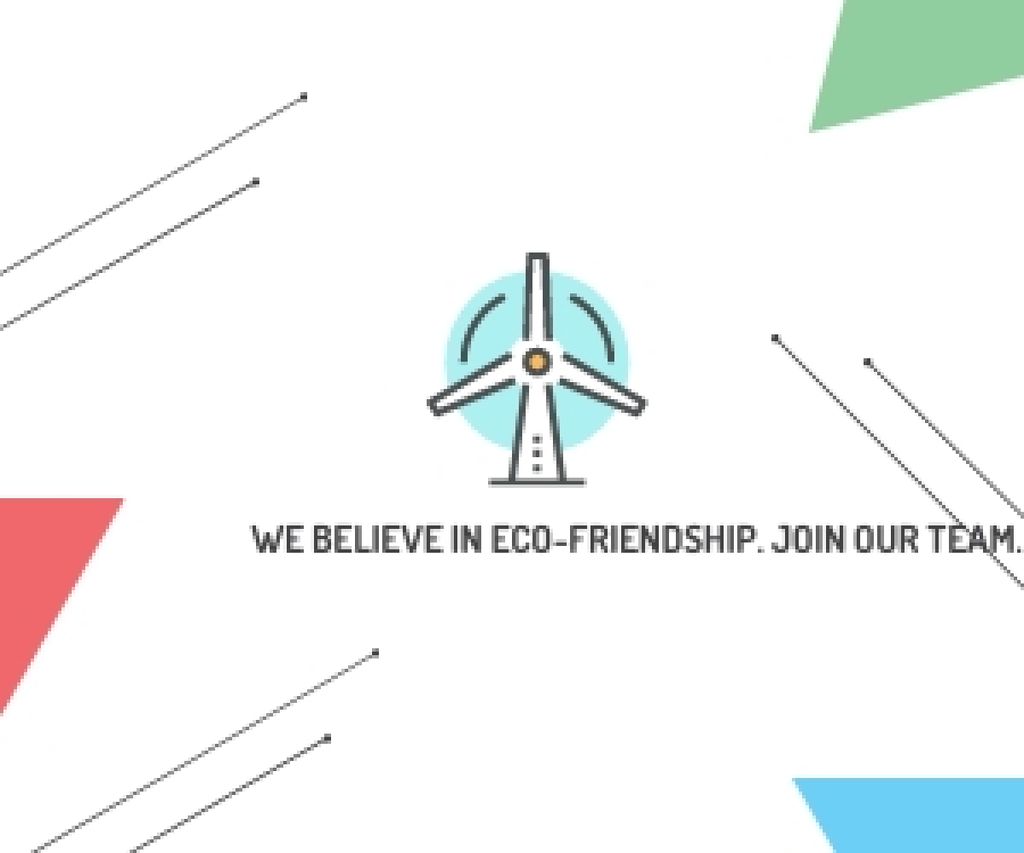 Eco-friendship concept Medium Rectangle Design Template
