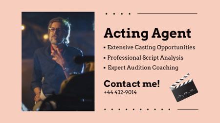 Accomplished Acting Agent Offer Several Services Full HD video Design Template