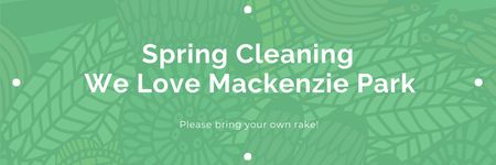 Spring cleaning in Mackenzie park Email header Design Template