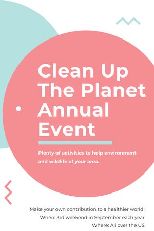Template di design Ecological Event Announcement Simple Circles Frame Tumblr