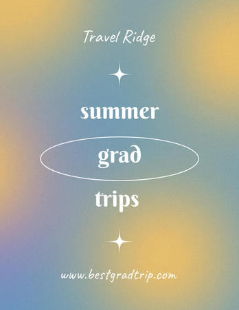 Summer Graduation Trips Ad Flyer 8.5x11in Design Template