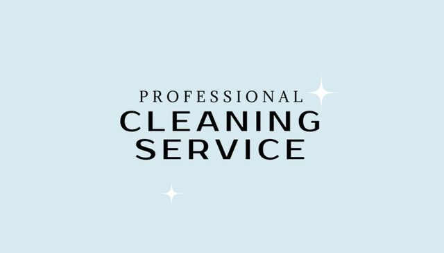 Professional Cleaning Services Business Card US Tasarım Şablonu