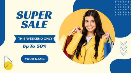 Casual Clothes Sale Offer During Weekend FB event cover Design Template