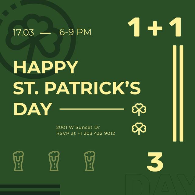 Template di design St.Patrick's Day Special Offer Instagram