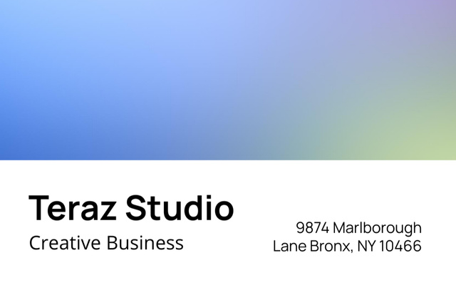 Creative Studio Services Offer Business Card 85x55mm – шаблон для дизайну