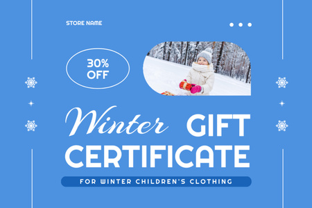 Plantilla de diseño de oferta descuento venta invierno Gift Certificate 