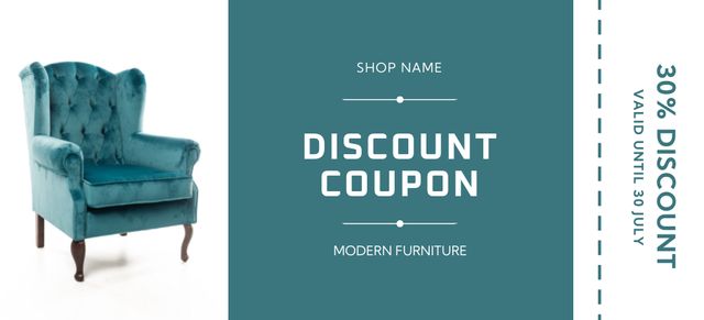 Classic Armchair on Furniture Big Sale Coupon 3.75x8.25in Design Template