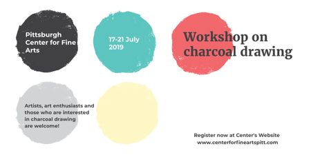 Charcoal Drawing Workshop Announcement Image – шаблон для дизайна