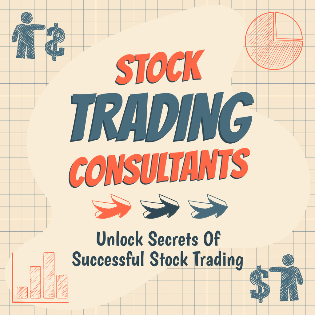 Ontwerpsjabloon van LinkedIn post van Secrets of Success and Profitability of Stock Trading
