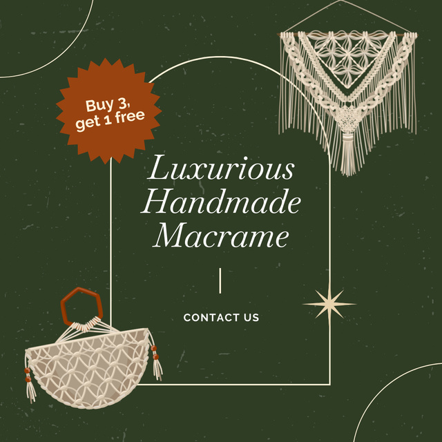 Promotional Offer on Luxury Macrame Animated Post Design Template