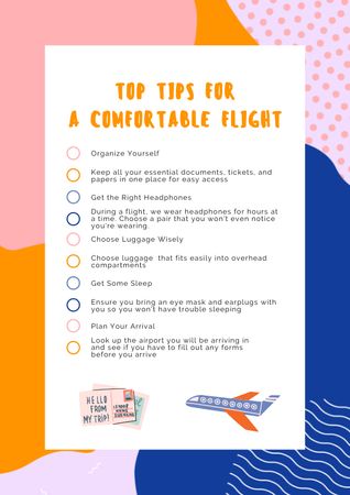 Tips for Comfortable Flights Schedule Planner Design Template