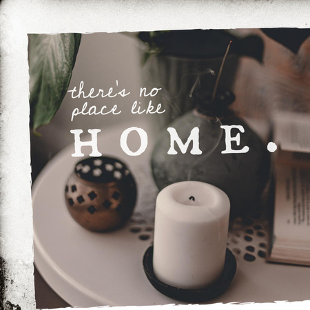 Home Decor Store Ad with Candle Instagramデザインテンプレート