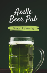 Bar's Grand Opening Ad on Green