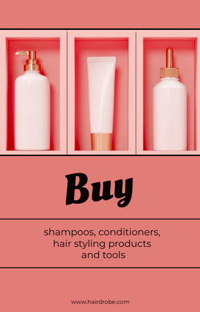 Ontwerpsjabloon van IGTV Cover van Hair Care Cosmetic Products Ad