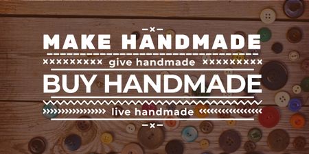 Handmade Workshop with buttons Image Design Template