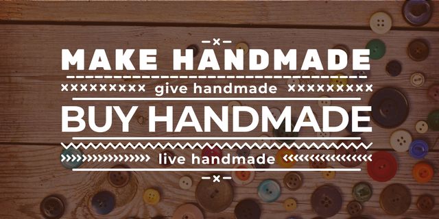 Handmade Workshop with buttons Image – шаблон для дизайну