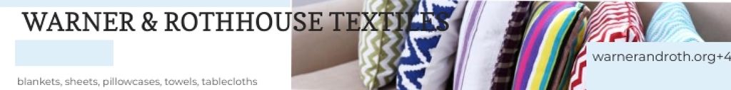 Plantilla de diseño de Home Textiles Ad Pillows on Sofa Leaderboard 