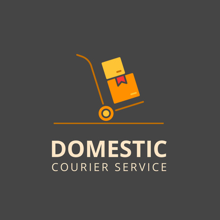 Domestic Courier Services Animated Logo Design Template