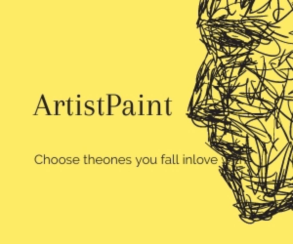 Artist Paint poster Medium Rectangle – шаблон для дизайна