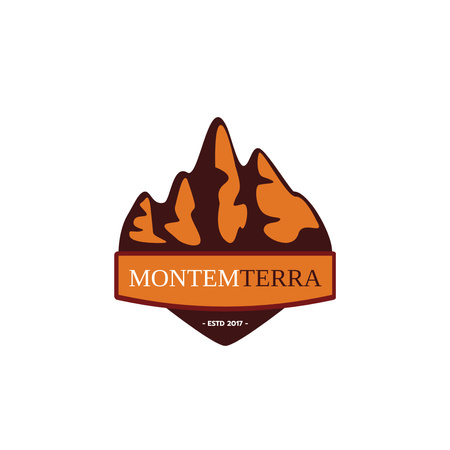 Travelling Tour Ad with Mountains Icon Logo 1080x1080px Modelo de Design