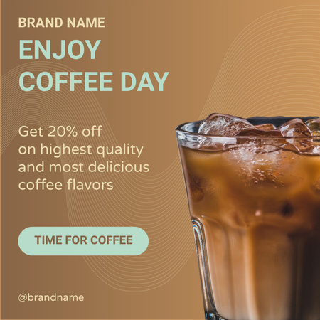 National Coffee Day Instagram Design Template
