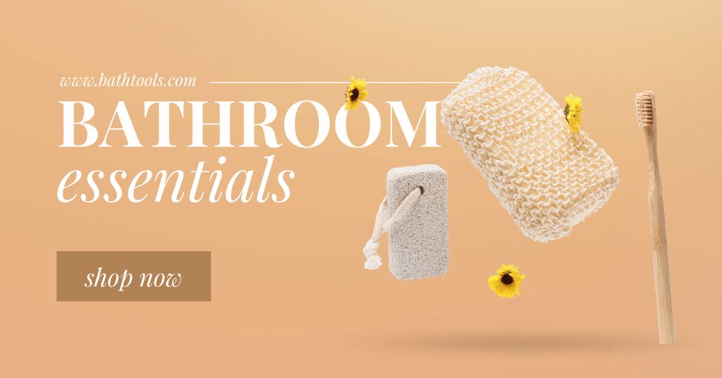 Bathroom Essentials Sale Offer Facebook AD – шаблон для дизайну