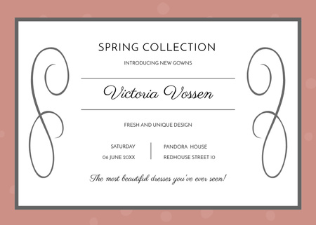 Fashion Spring Collection Advertisement Flyer 5x7in Horizontal Design Template