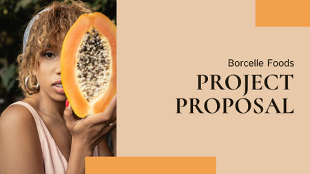 Obchodní návrh společnosti pro rozvoz čerstvého ovoce Presentation Wide Šablona návrhu