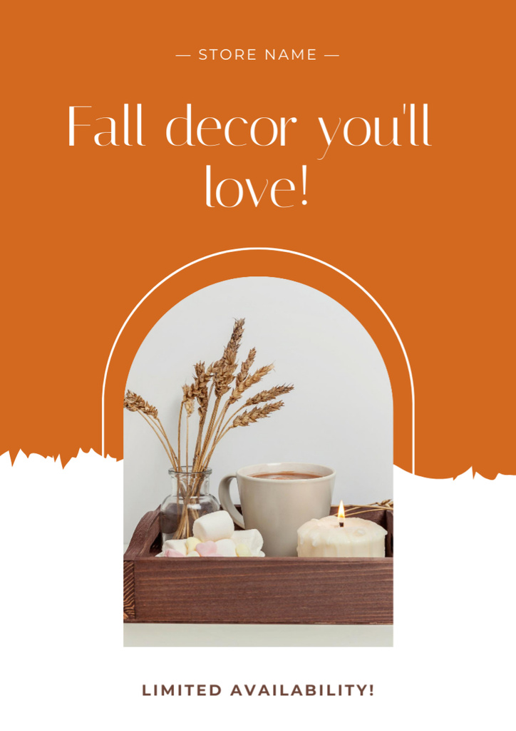 Unmissable Home Decor Offer In Orange Poster A3デザインテンプレート