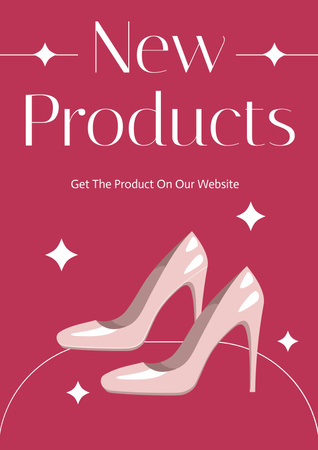 Offer of Stylish Female Shoes Poster Design Template