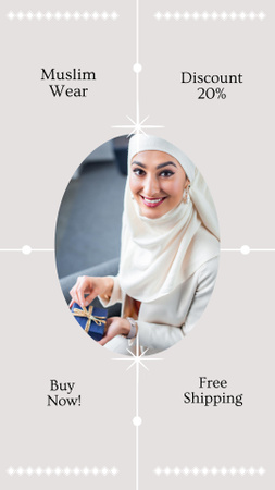 Fashionable Muslim Wear Discount Offer Instagram Story Design Template