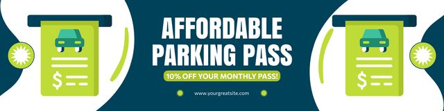 Affordable Parking Pass Offer Twitter Šablona návrhu