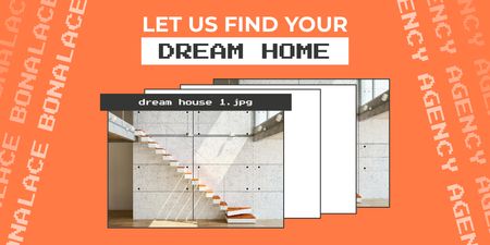 Let's Find Your Dream Home Twitter Design Template
