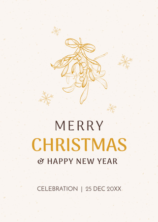 Christmas Holiday Greeting Invitation Design Template
