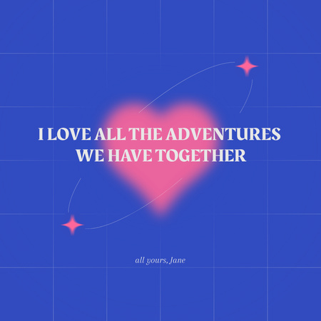 Designvorlage Cute Valentine's Day Greeting für Instagram