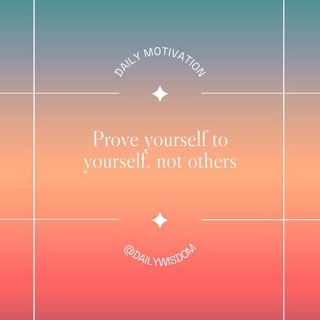 Designvorlage Inspirierendes Zitat zum hellen Farbverlauf für Instagram
