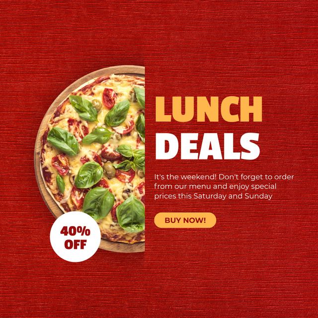 Offer Discounts on Business Lunches Instagram Design Template