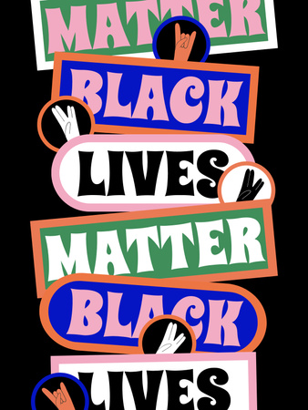 Ontwerpsjabloon van Poster US van protesteren tegen racisme